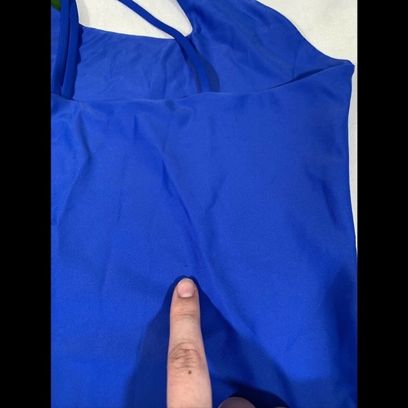 NEW $218‎ Mikoh Blue Iris Pahoa One Piece One shoulder [ SZ Medium ] - Picture 10 of 12